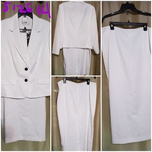 LeSuit 2-pc white suit size 14